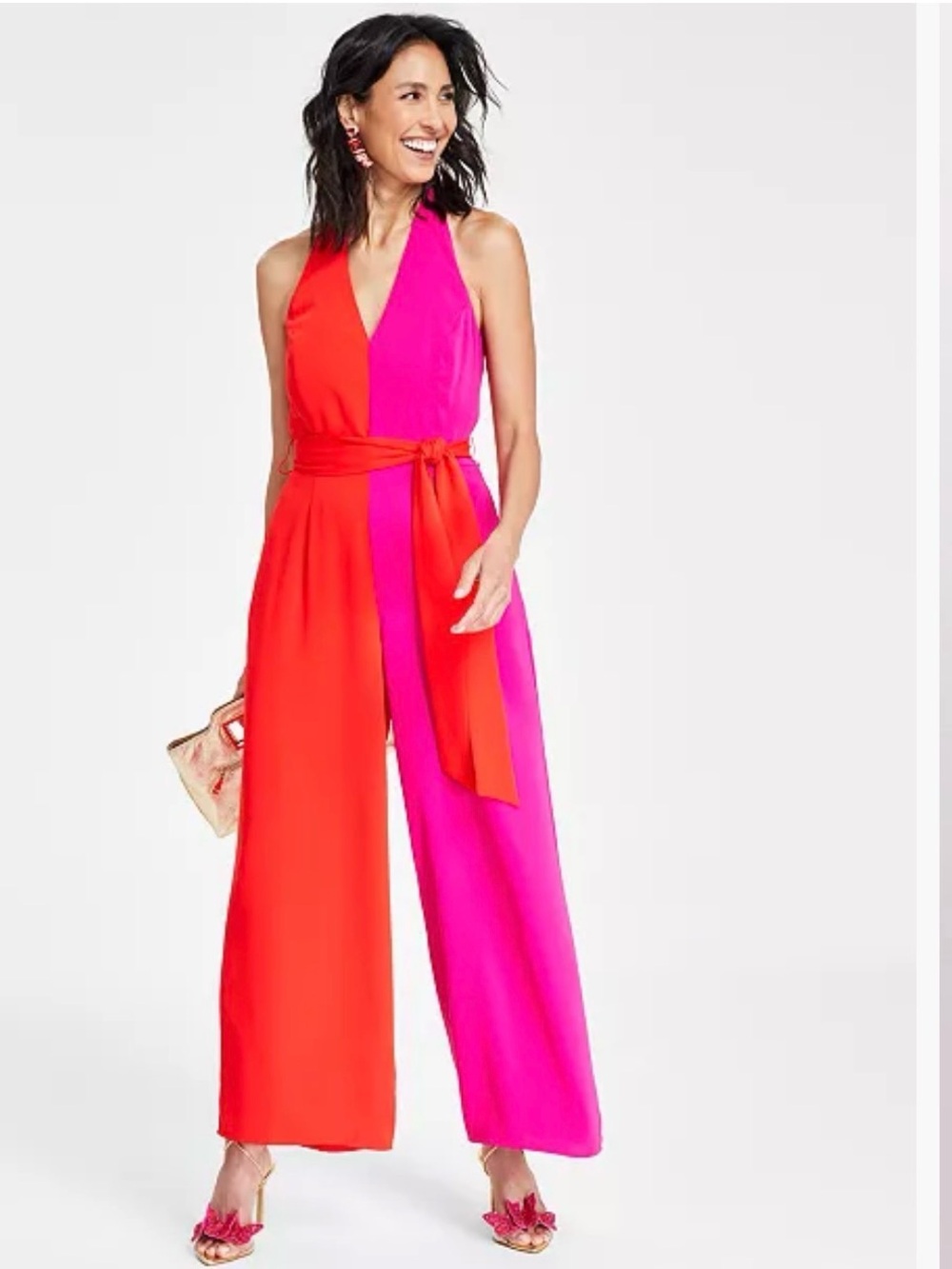 INC Colorblock Jumpsuit - Petite Small